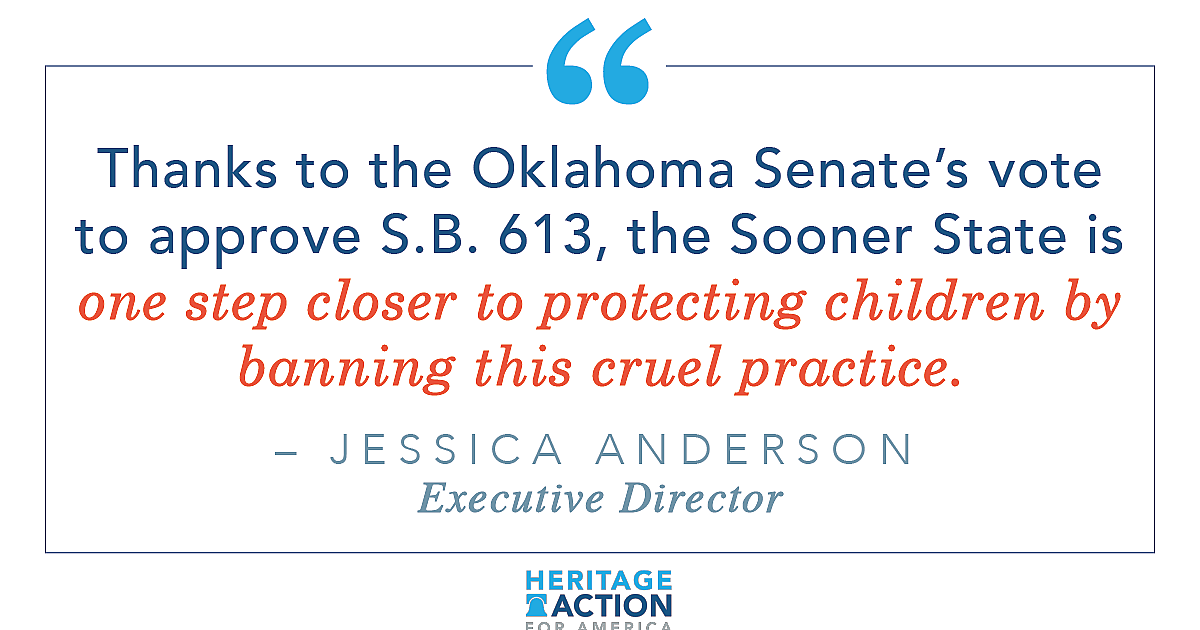 Oklahoma Senate Passes Measure to… Heritage Action For America