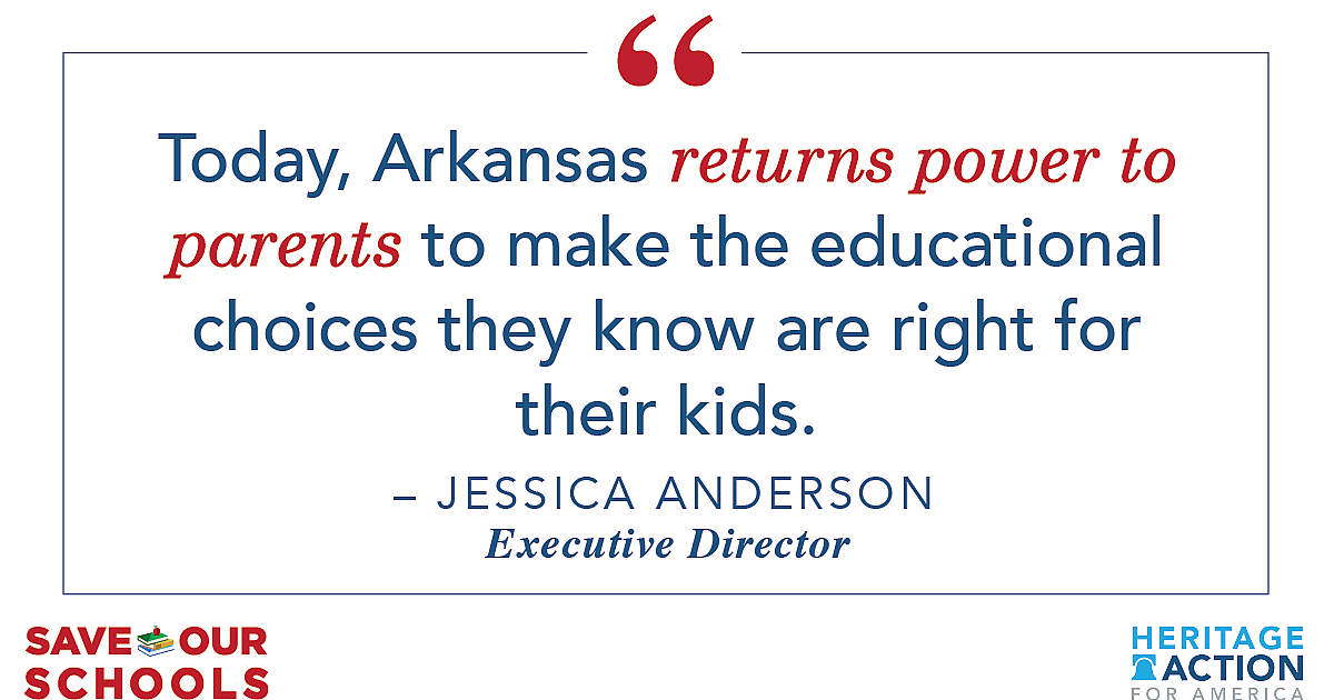 Governor Sanders Signs Monumental… Heritage Action For America